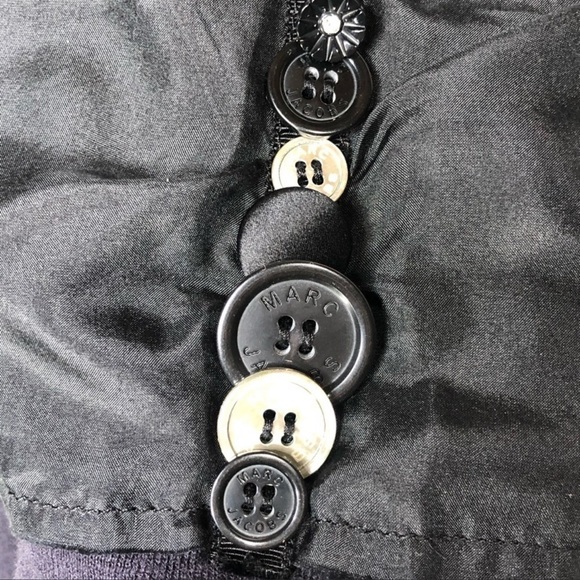 Marc Jacobs Black Silk Front Button Bow Top | Size M - Picture 5 of 14